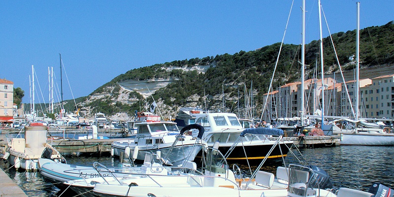 Korsika Hafen von Bonifacio