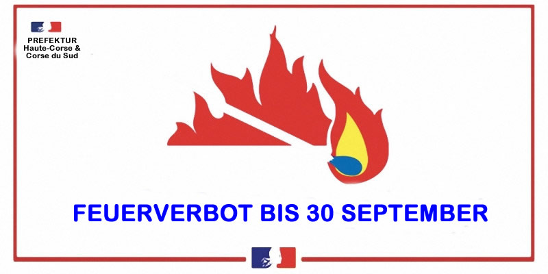 Korsika: Feuerverbot bis 30.09