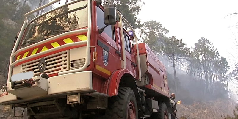 Palneca/Korsika Feuer am Monte Giovanni