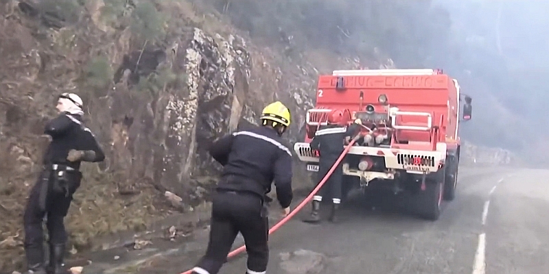 Korsika: Feuer in der Region von Campitellu