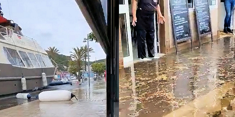 Bonifacio, Hafen überflutet