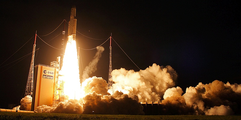 'Foto: DLR, CC-BY 3.0'/ Start Ariane 5